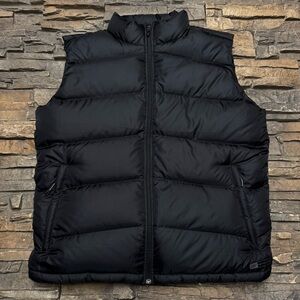 Vtg Eastern Mountain Sports Down Puffer Vest Mens Large EMS Zip Packable Black
